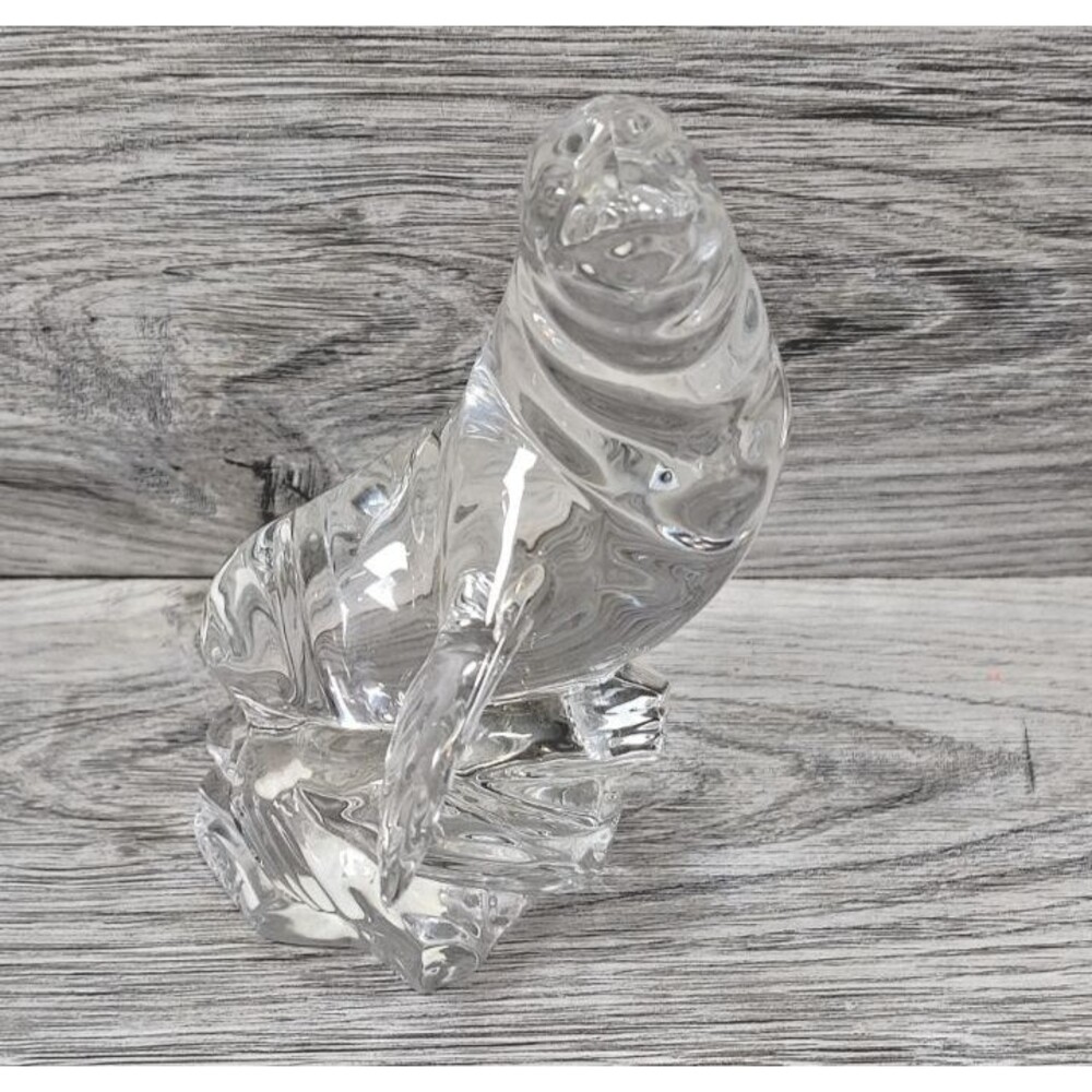 VINTAGE PRINCESS HOUSE WONDERS WILD Crystal Sea Lion Figurine-Clear